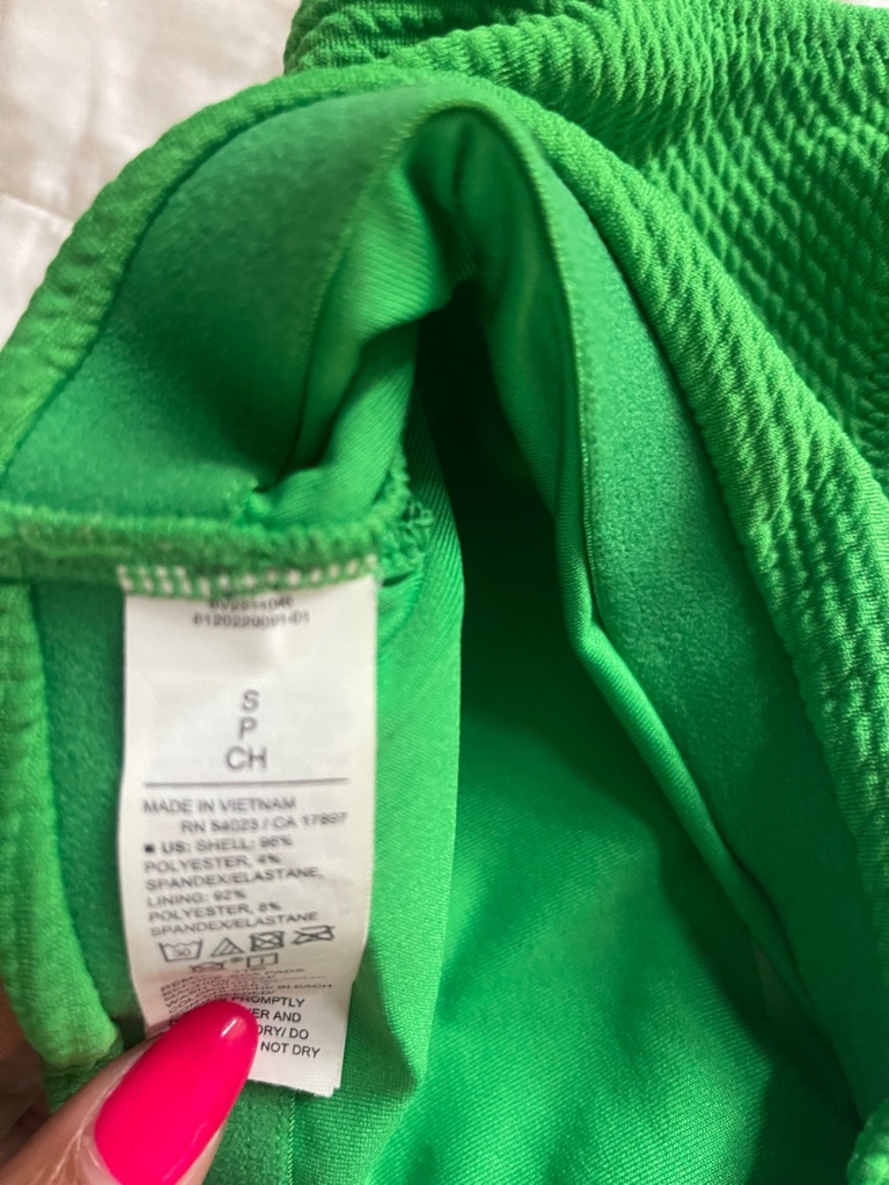 Old Navy Green Textured High-Waist Bikini Set - Picture 3 of 4